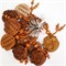 Брелок Фэншуй деревянный «Карп с лотосом» 10 шт/связка - фото 194383