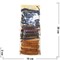 Браслеты из кожзама (BR-1599) с деревянными бусинами 12 шт/упаковка - фото 195968