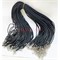 Гайтан черный плетеный 60 см 100 шт/упаковка (BP-241) - фото 196822