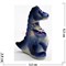 Дракон гжель керамика «Мегазавр» синий 5,3 см - фото 199369