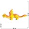 Игрушка резиновая Дракон желтый со звуком 60 см длина - фото 199500