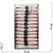 Браслет Крест деревянный темный 12 шт/упаковка с красной ниткой - фото 202093