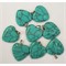 Сердце подвеска 2,5x2,5 см из зеленой бирюзы (цена за 1 шт) - фото 202590