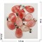 Семечка подвеска 1,5x2,5 см из розового халцедона (цена за 1 шт) - фото 202669