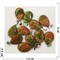 Семечка подвеска 1,5x2,5 см из зеленой яшмы (цена за 1 шт) - фото 202673