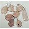 Подвеска малая из розового кварца в окантовке «окатыш» гладкая (цена за 1 шт) - фото 202702