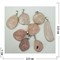 Подвеска малая из розового кварца в окантовке «окатыш» гладкая (цена за 1 шт) - фото 202703