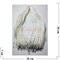 Гайтан белый греческий шелк 70 см с карабином 100 шт/упаковка - фото 202903