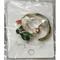 Брошь металлическая Листик Цветок Жемчужина со стразами 12 шт/упаковка (BP-2575) - фото 203261