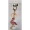 Брелок для ключей со стразами «Фламинго 459» с карабином 12 шт/упаковка - фото 203795