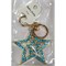 Брелок для ключей со стразами «звезда» с карабином 12 шт/упаковка - фото 203810