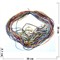 Гайтан шелковый шнурок на шею разных цветов 70 см 100 шт/упаковка - фото 204399