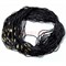 Гайтан шелковый шнурок на шею черный 45 см 100 шт/упаковка - фото 204400