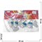 Брелок резиновый плоский (KY-1721) букет цветов 12 шт/упаковка - фото 204477