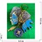Брелок Феншуй (BR-144) Слон Носорог Калачакра двухсторонний металлический - фото 205043