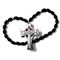 Четки христианские с крестом (2221-C) овальная бусина из черного агата 12 шт/упаковка - фото 205271