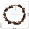 Бусы ежик аметист сердолик агат 45 см + бусины циркона - фото 206364
