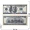 Прикол Пачка денег 100 долларов оригинального размера, иммитация - фото 206673
