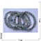 Браслет с крестом 8 мм серый кварц (натуральный камень) - фото 206710