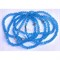 Браслет 2-3 мм с крестом из стекла цвет голубой прозрачный - фото 206742