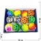 Мячик прыгучий 60 см цветной 12 шт/упаковка - фото 206822