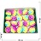 Мячик из плотного материала прыгучий разноцветный 20 шт/упаковка - фото 207003