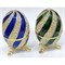 Яйца-шкатулки Фаберже (3191) металлическая со стразами 10 см высота - фото 207068