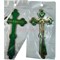 Крест деревянный (KN-377) зеленый 12 шт/упаковка - фото 207573