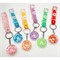 Брелок Пончик Донат с водой и блестками с браслетом пластмассовый - фото 220073