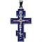 Крестик металлический 3,6 см высота цвет синий в металле 200 шт/упаковка - фото 221886