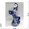 Конь гжель синяя Зодиак 21 см высота - фото 223612