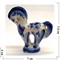 Лошадка конь гжель синяя Малыш 7,5x7 см символ 2026 года - фото 223618