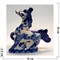 Лошадка конь гжель синяя Гордец 10x10 см символ 2026 года - фото 223620