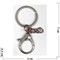 Кольцо для брелка 30 мм (KY-2771) с цепочкой и карабином цвет металл 500 шт/упаковка - фото 225052