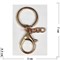 Кольцо для брелка 30 мм (KY-2770) с цепочкой и карабином цвет золото 500 шт/упаковка - фото 225056