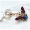 Брелок со стразами (B-144) жук мотылек с карабином 12 шт/упаковка - фото 225604
