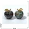 Яблоко из зеленого гранита 1,5 дюйма 4,5 см 6 шт/упаковка - фото 229367