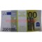 Прикол Пачка денег 200 евро, гигантского размера 13х25 (иммитация)
