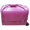 Шкатулка-чемодан на колесах 2-ярусная розовая 30*25*45 - фото 50126