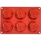 Силиконовая форма для выпечки (2110) роза 18х26 см, цена за коробку из 144 штук - фото 52117