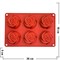 Силиконовая форма для выпечки (2110) роза 18х26 см, цена за коробку из 144 штук - фото 52118