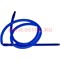 Шланг для кальяна Арт-Кальян синий силиконовый с алюминиевым мундштуком - фото 53225