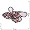 Браслет (BS-19) из гематита и сглаза, цена за 100 шт (розовый цвет) - фото 53720