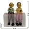Фигурка с ножками (KL-373) Дед и Баба с чаем цена за пару (60 шт/кор) - фото 55114