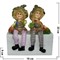 Фигурка с ножками (KL-309) мальчик и девочка с черепахами цена за пару (60 шт/кор) - фото 55167