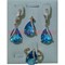 Набор серьги, кольцо и кулон "Сардиния" под голубой топаз размер 17-20 - фото 55262
