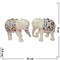 Нецке, Белая кость, 2 слона с опущенными хоботами (цена за пару) - фото 55294