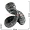 Змея символ 2013 года из бронзы 2,3 см "под серебро" - фото 55934