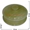 Шкатулка из оникса круглая с крышкой (10 см диаметр) - фото 56036