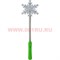 Палочка-снежинка светящаяся 3 режима 42 см длина - фото 56801